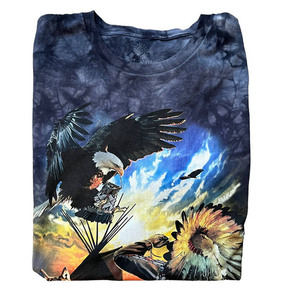 The Mountain Eagle, Native American and Wolf T-Shirt Mens (XL) - Picture 3 of 5